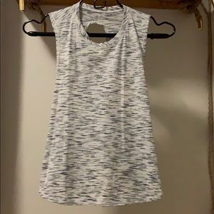 lululemon heather grey, open back tank top, size 6